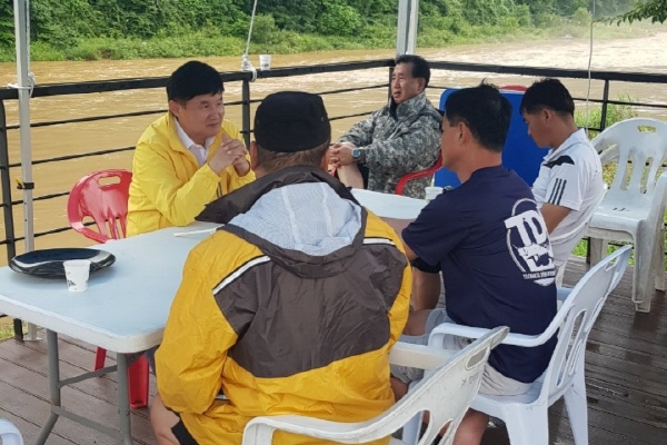 김경호 의원, 호우특보 수난 취약 지구 현장방문