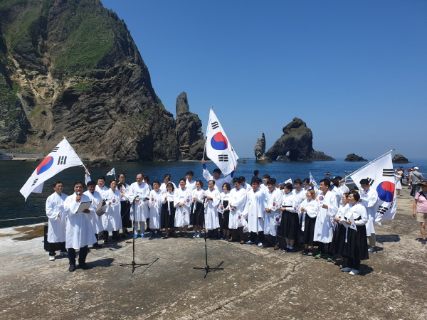 안혜영 부의장 독도 일본규탄 사진