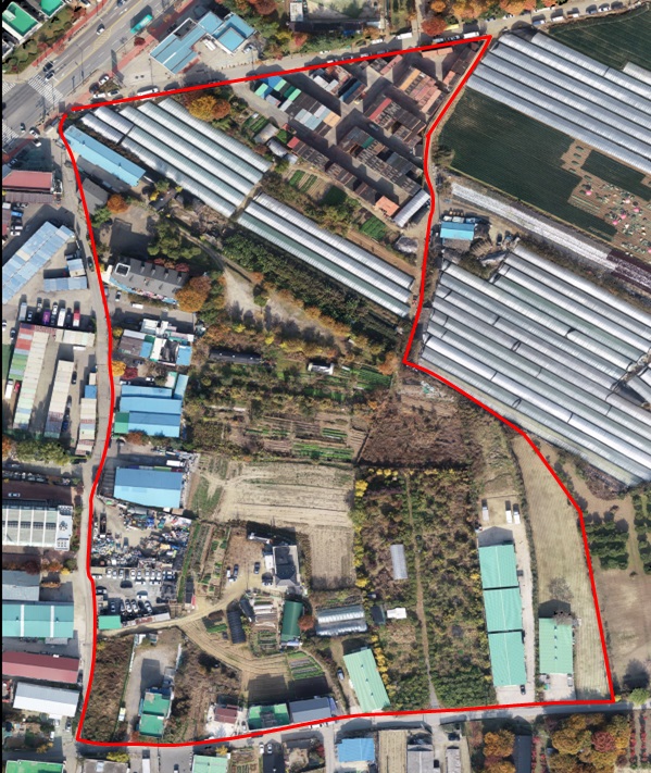벌말 제1지구 지적재조사 사업 현장(드론 촬영)