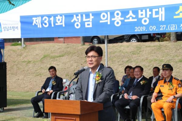 최만식 도의원, 의용소방대 기술경연대회 참석