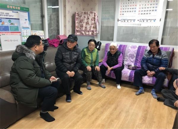 평택시 지산동장, 신년맞이 경로당 방문