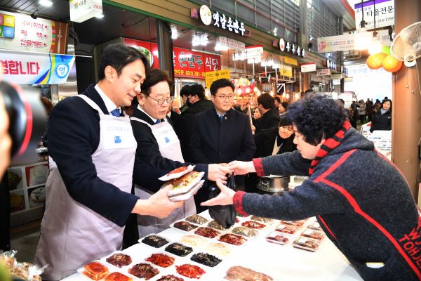 하남, 설맞이 이재명 도지사 신장전통시장 방문