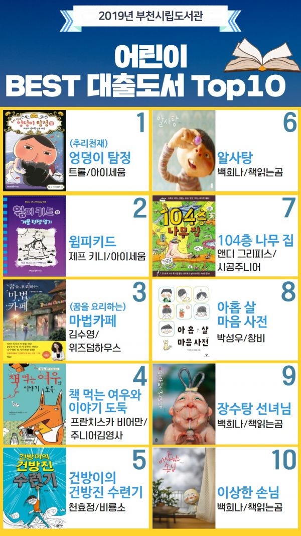 부천시립도서관 어린이 베스트 대출도서
