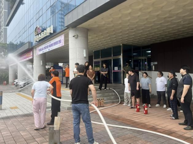 의왕도시공사 부곡스포츠센터 소방합동훈련 실시