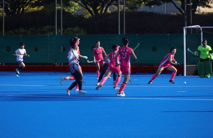 KT sports 직장운동경기부 하키팀(분홍색 선수복) 2025 전국체전 동메달(사진 제공 대한하키협회)/2025년도 직장운동경기부 운영 지원 공모 선정 70,000천 원 국비 지원