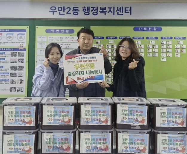 수원중부로타리클럽, 수원시 팔달구 우만2동에 김장김치 50kg 나눔