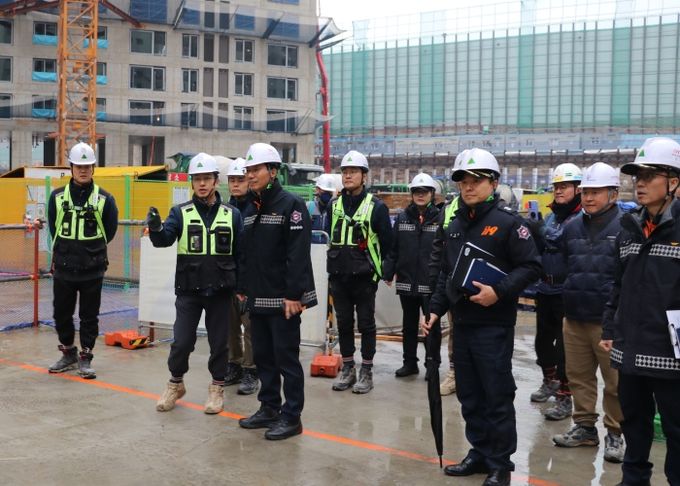 광명소방서, 5R구역 대형 공사장 관서장 현장안전지도 실시