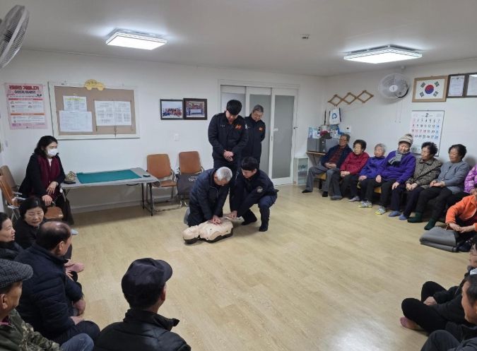 대월면, 사동1리 경로당 어르신 대상 소방안전교육 실시